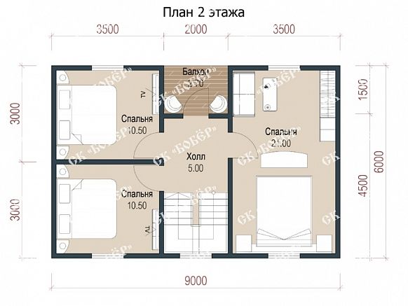 Уникальный дом из бруса 7х9. фото