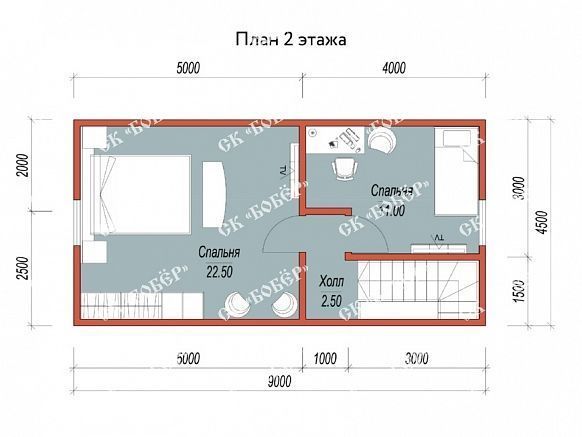 Сруб из бруса 8.5х9. фото